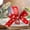 Red, variant on YIMWNYI Christmas Ribbon Stamping Gift Packaging Bow, Red Green Polyester Decoration, Ideal for DIY Wrapping, Tree Decor, Wreath Making, Holiday Embellishments