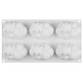 thumbnail image 1 of Herramienta de decoración de pasteles de postre de molde de pastel de silicona de nube 3d de 6 cavidades, 1 of 5