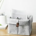 thumbnail image 4 of Nordic Felt Storage Basket Living Room Tea Table Sundries Cloth Box Bedroom Socks Grey, 4 of 6
