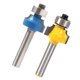 thumbnail image 1 of 2pcs Azul Y Amarillo Broca de Enrutador 1/4 "Vástago 1/4" Radio 52 Mm Herramientas de Longitud, 1 of 9