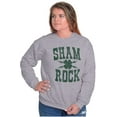 thumbnail image 4 of St Patrick's Day Shamrock Clover Unisex Plus Fleece Graphic Sweatshirt Brisco Brands 4X, 4 of 5