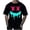 Black, variant on WREESH Halloween T-Shirts Summer Fashion Casual Men's Round Neck Printed T-Shirt Top Black