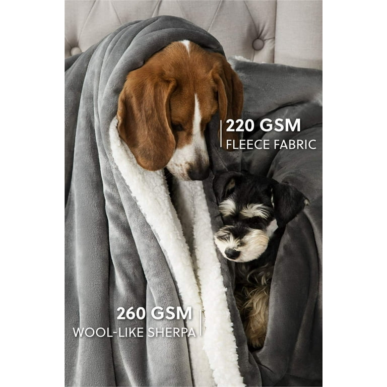 Bedsure Sherpa Fleece Throw Blanket for Couch - Thick and Warm Blanket for  Winter, Soft and Fuzzy Throw Blanket for Sofa, Fall Throw Blanket, Grey