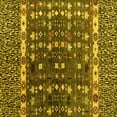 thumbnail image 1 of Ahgly Company Indoor Square Abstract Yellow Modern Area Rugs, 4' Square, 1 of 4