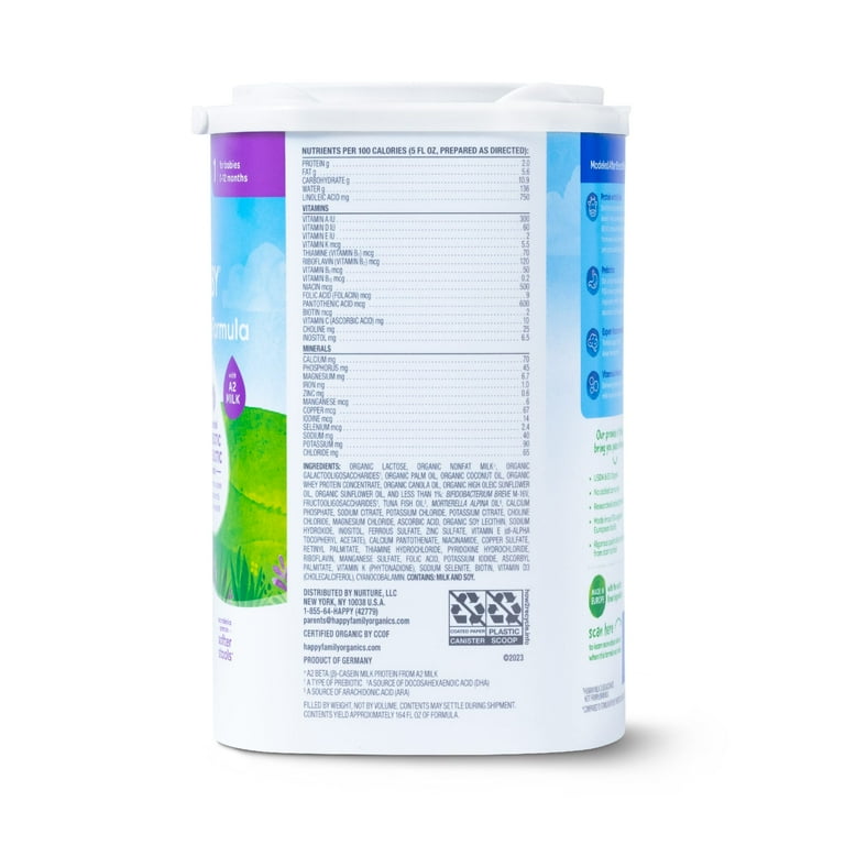 Free Shipping! Happy Baby A2 Organic Infant Formula 22.9 oz Shelf