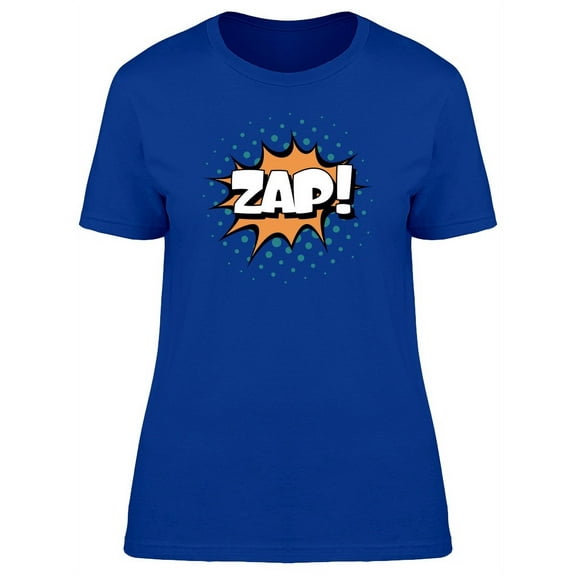 Icon Pop Art Comic Bubbles Zap T-Shirt Women -Image by Shutterstock, Female x-Large