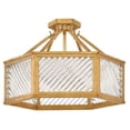 thumbnail image 3 of Sura - Light Distressed Brass Flush Mount Light, 3 of 9