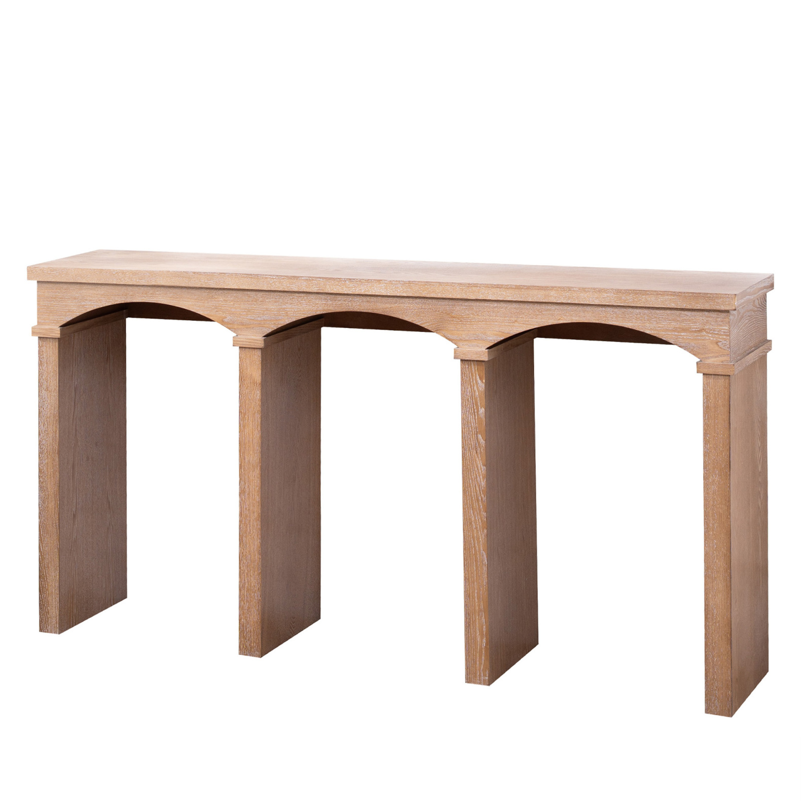 Rustic Archway Console Table 60 Inch Long Entryway Sofa Table with Decorative Arched Legs, Narrow Hallway Table for Small Spaces, Natural Wood Finish Foyer Table for Living Room