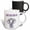 Multicolor, variant on 3drose, Cute Floral Baby Elephant Happy Third Birthday, 11oz Two-tone Black Mug
