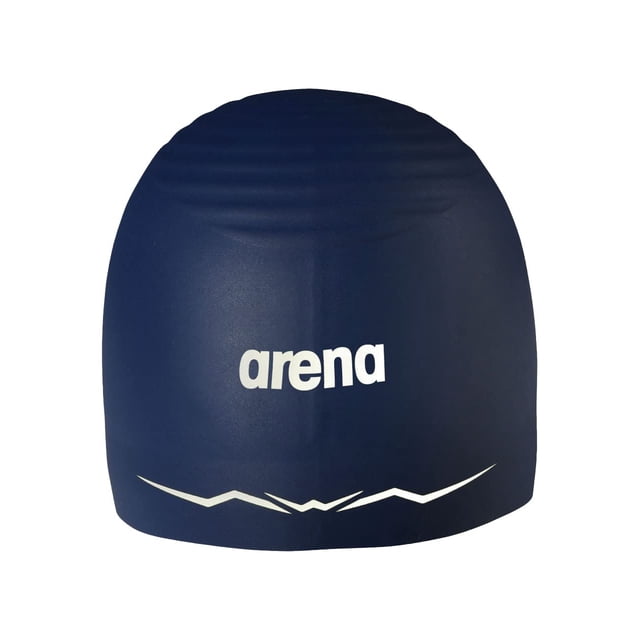 Gorro de natación Arena Aquaforce Wave Silicone Racing azul marino para adultos