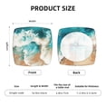 thumbnail image 5 of Honeii Ocean Wave Crash Print Square Cushion Cover with Elastic Band & Ties,Sofa Cushion Covers,Furniture Protector for Living Room,Washable Sofa Seat Slipcover-Six Piece, 5 of 7