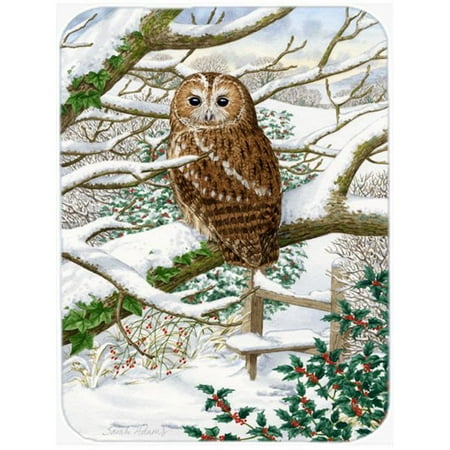 

Tawny Owl Glass Cutting Board Large
