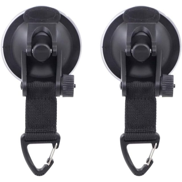 2PCS Auto Car Suction Cup Hooks, Sunshade Tarpaulin Fastening Suction Cup Outdoor Tent Fixing Attachment Heavy Duty Hook
