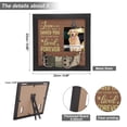 thumbnail image 5 of Unique Bargains Dog Memorial Gifts for Loss of Dog Personalized Keepsake Pet Memorial Frame Wooden Frame with Paw Print Design 9.06"x9.06" Black Brown, 5 of 6