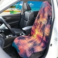thumbnail image 2 of Binienty Tropical Palm Tree Sunset Beach Towel Car Seat Covers Front Seats Girly Sweat Carseat Protector Bucket Seat Cover Washable Removable Auto Interior, 2 of 7
