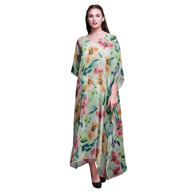 Bimba Ladies Plus SizeKaftanSummer Wear Beach Coverup Kimono Caftan
