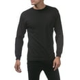 thumbnail image 4 of Pro Club Men's Relaxed Fit Comfort Cotton Long Sleeve T-Shirt - Black - Small, 4 of 4