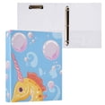 thumbnail image 3 of Seahorse and Bubble 3 Ring Binders 1.5 inch Hardcover File Folders with Interior Pockets A4 Size Organizer for School Office Hospital, 3 of 8