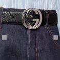 thumbnail image 4 of Gu-cci ????Black signature leather, 4 of 5