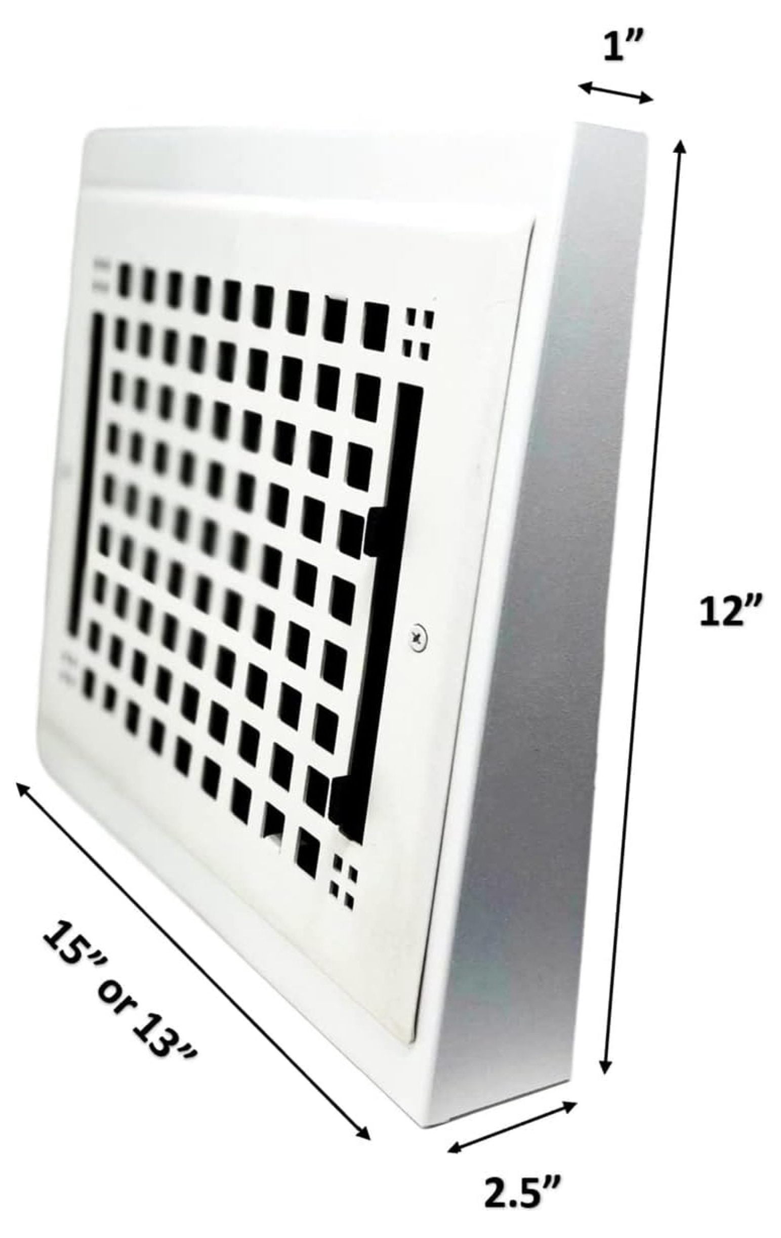 Vintage Baseboard Register- Available in 2 Sizes, Easy Installation | Floor Registers Come in Two Pieces (Baseboard Frame and Register Insert) 10" x 8" (13" x 12" Overall) Black
