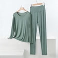 thumbnail image 2 of Bovxnpu Womens Pajamas Sets 2 Piece Lounge Set Cotton V-Neck Long Sleeve Pants Spring-Fall Casual Sleepwear, 2 of 6
