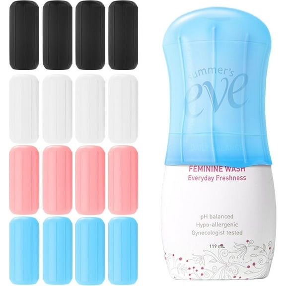 16 Pack Elastic Sleeves for Leak Proofing Travel,Silicone Leak Proof Sleeves for Travel Container in Luggage, Reusable Accessory for Travel Toiletries Bag Suitcase for women