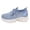 Blue, variant on Women's Slip on Walking Shoes Wide Cushion Running Tennis Shoes with Arch Support Non Slip Sole Nursing Workout Gym Athletic Fashion Sneakers Beige Size 9