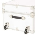 thumbnail image 2 of Rhino Trunk & Case XXL Leather Embossed Vinyl Trunk with Removable Wheels, College, Home & Office Storage 36"x18"x18" (White), 2 of 5