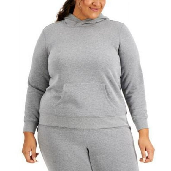 MSRP $35 Ideology Plus Size Pullover Hoodie Gray Size 1X