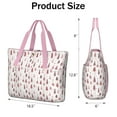 thumbnail image 3 of Tote Bag for Women - Pink Christmas Tree Pattern Shoulder Bag - Large Utility Work Duffle Bag with Zipper Handbag for Travel, Work, Sprots, 3 of 5