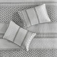 thumbnail image 3 of Madison Park Full/Queen Quilt Set Lightweight Gray Jacquard Geometric Adult Bedspreads, 3 of 9