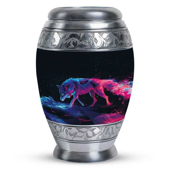 Spectral Wolf Small Urns For Human Ashes Keepsake - Urns For Human Ashes - Little Urns For Human Ashes - Memorial Keepsakes For Ashes - Cremation Urn For Adults (Size -3inch,1pcs)