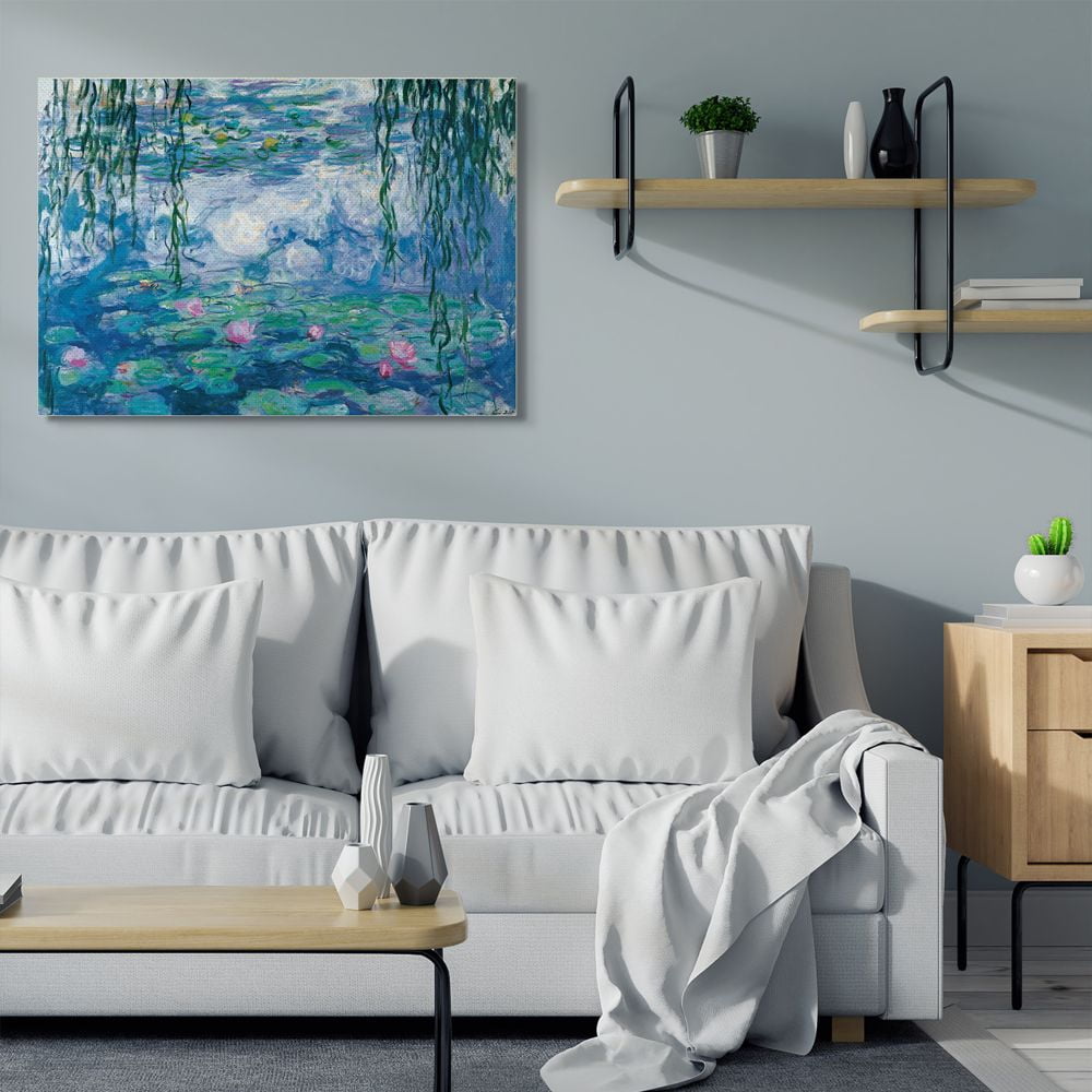 Stupell Industries Classic Water Lilies Painting Monet Pond Detail Canvas Wall Art Design by Claude Monet