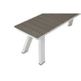 thumbnail image 2 of Pemberly Row Banc Moderne en Aluminium et Polyrésine, Fini Gris et Blanc, 2 of 3