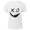 thumbnail image 5 of WREESH Halloween T-Shirts Summer Fashion Casual Men's Round Neck Printed T-Shirt Top White, 5 of 5
