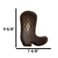 thumbnail image 2 of Southwest Rustic Aztec Navajo Diamond Pattern Cowboy Boot Jewelry Coin Dish Tray, 2 of 9