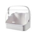 thumbnail image 1 of Makeup Organizer Plastic Storage Box Drawer Desktop Cosmetic Case Multifunctional Lid Dustproof For Skincare Home Single layer/white, 1 of 9