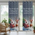 thumbnail image 5 of Outdoor Curtains for Patio Waterproof, Santa Claus Elk Outdoor Privacy Panels Grommet, Xmas Pine Trees Snowflakes Winter Gray Blackout Outside Curtains for Porch/Cabana 54"x95", 1 Panel, 5 of 8