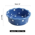 thumbnail image 3 of Qeeadeea Small Round Baking Dish Set Of 2, Colorful Ceramic Pie Pan, Round Ceramic Pie Plate-blue-15cmx15cmx5cm, 400ml, 3 of 7