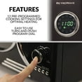 thumbnail image 3 of Nostalgia Retro Series 0.9 Cubic Foot 800 Watt Countertop Microwave, Black, 3 of 6