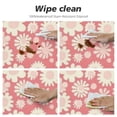 thumbnail image 4 of JEUXUS Vintage Groovy Flowers Round Tablecloth,Pink Daisy Circle Table Cover Stain Resistance Water Repellent Table Cloth for Home Kitchen Dining Party Patio Indoor Outdoor, 4 of 7