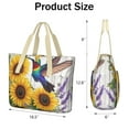 thumbnail image 3 of Tote Bag for Women - Hummingbird with Sunflowers and Lavender Shoulder Bag - Large Utility Work Duffle Bag with Zipper Handbag for Travel, Work, Sprots, 3 of 5