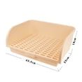 thumbnail image 1 of Xingzhi Pet Litter Box Corner Toilet Tray Pan Potty Trainer Adult Rabbit Cage Beige, 1 of 9