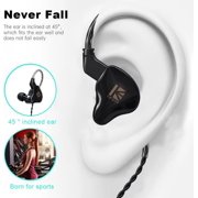 KBEAR KS1 in Ear Monitor Bass Earbuds Wired Earbuds,Clear Sound Stereo Headphones, Vocals Forwards High Resolution Noise Canceling Earphones,Dual Magnectic Circuit Dynamic Detachable Cable
