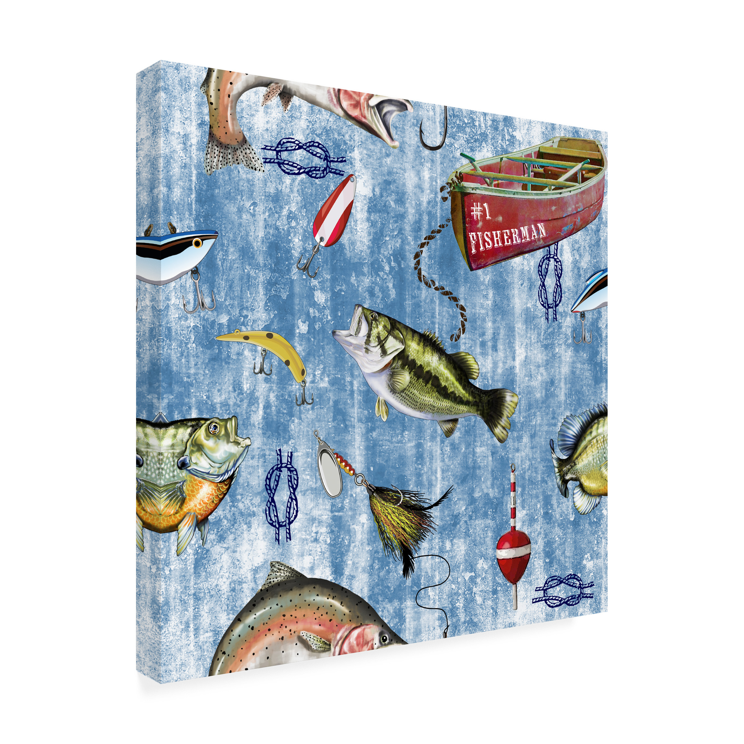 Trademark Fine Art 'Fisherman 2' Canvas Art by Jean Plout