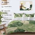 thumbnail image 3 of Queen 4 Piece Bedding Set Summer Simple Tropical Leaves Soft Breathable Duvet Cover and Pillowcase,Watercolor Palm Leaf Duvet Cover Set Washable Bed Sheets for Bedroom Dormitory Guest Room, 3 of 9