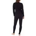 thumbnail image 2 of Fruit of the Loom womens Micro Waffle Premium Thermal Union Suit - Black, 2 of 4