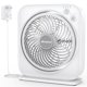 thumbnail image 1 of Ventilador de mesa AMACOOL de 12 pulgadas, 3 velocidades, 8 horas, temporizador, giro 270°, blanco, 1 of 7