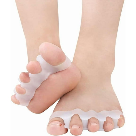 Toe Separators, Toe Stretchers, Toe Separators Stretchers, Gel Rubber Silicone Toe Spacers, Orthopedic Bunion Corrector, Hammer Straighten Correct Bunion Pain Toe for Women and Men, 2 Pairs