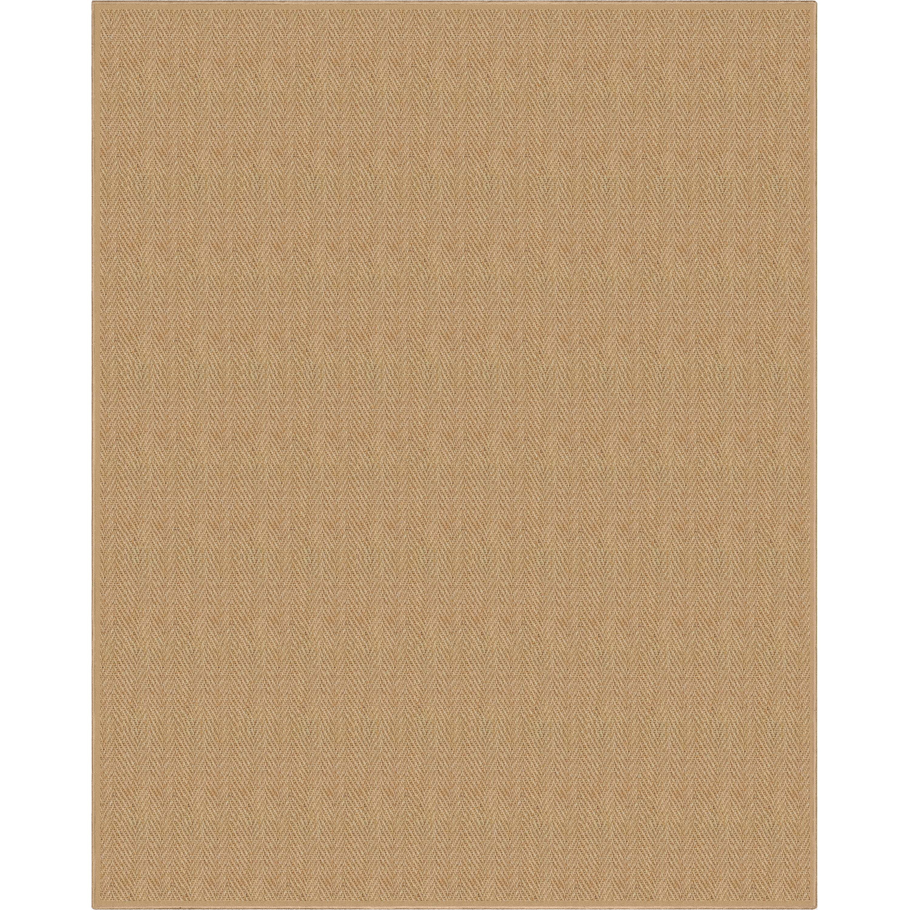 Well Woven Jute Boerboel Modern Geometric Flat-Weave Beige 5' x 7' Area Rug